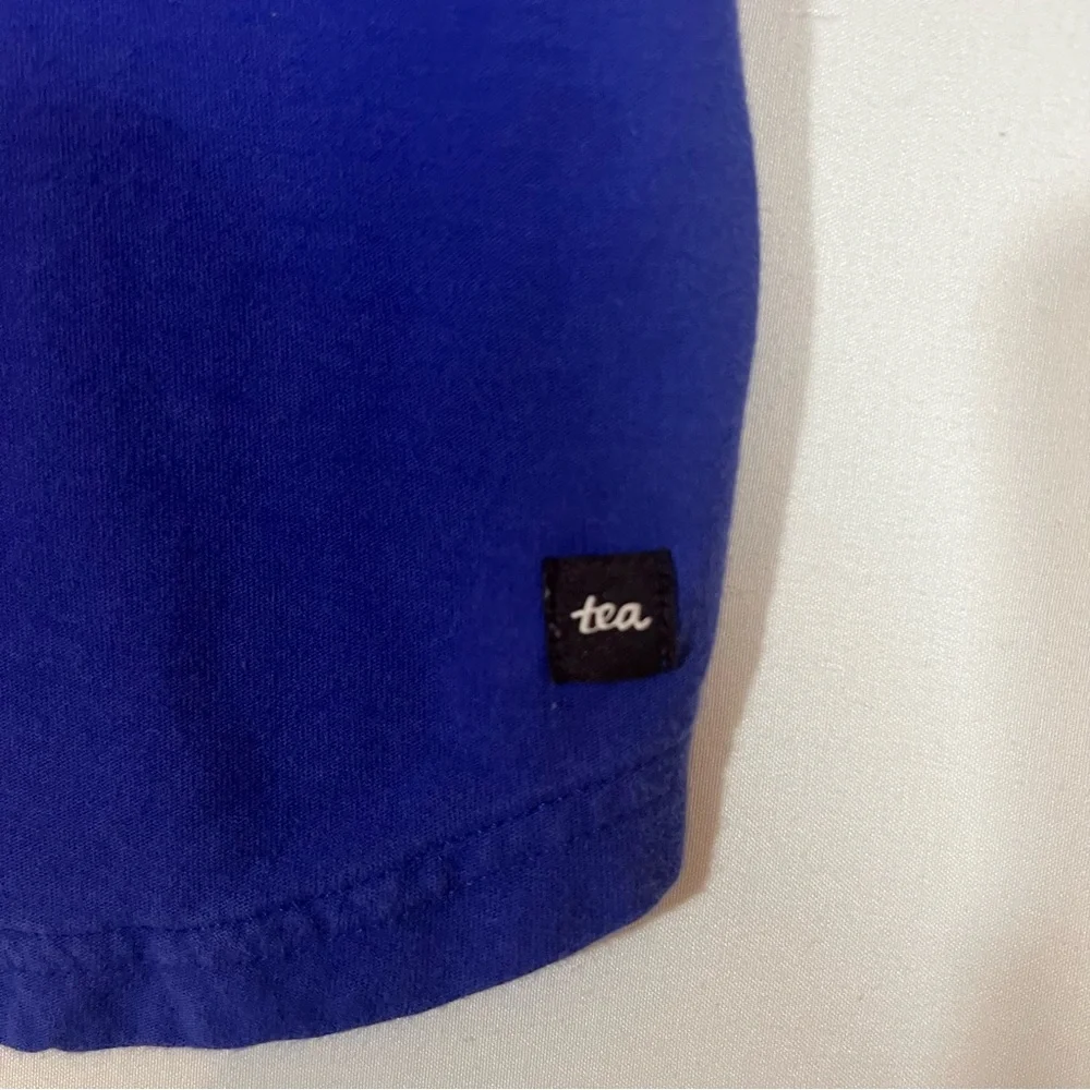 Tea Collection Kids Size 8 Long Sleeve Color Block T-Shirt Black Yellow Blue